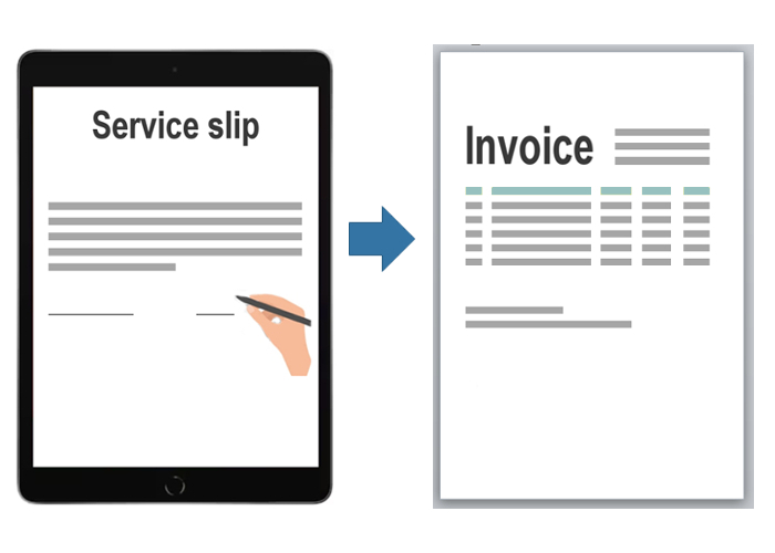Service slip and invoice